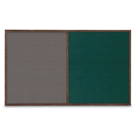 United Visual Products Sliding Door Indoor Enclosed Corkboard, 3 UV9000ACSH-BLACK-BLACK